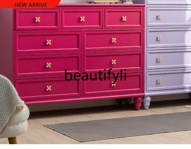 

D2520 Nine chest cabinets, living room lockers, master bedroom entrance cabinets