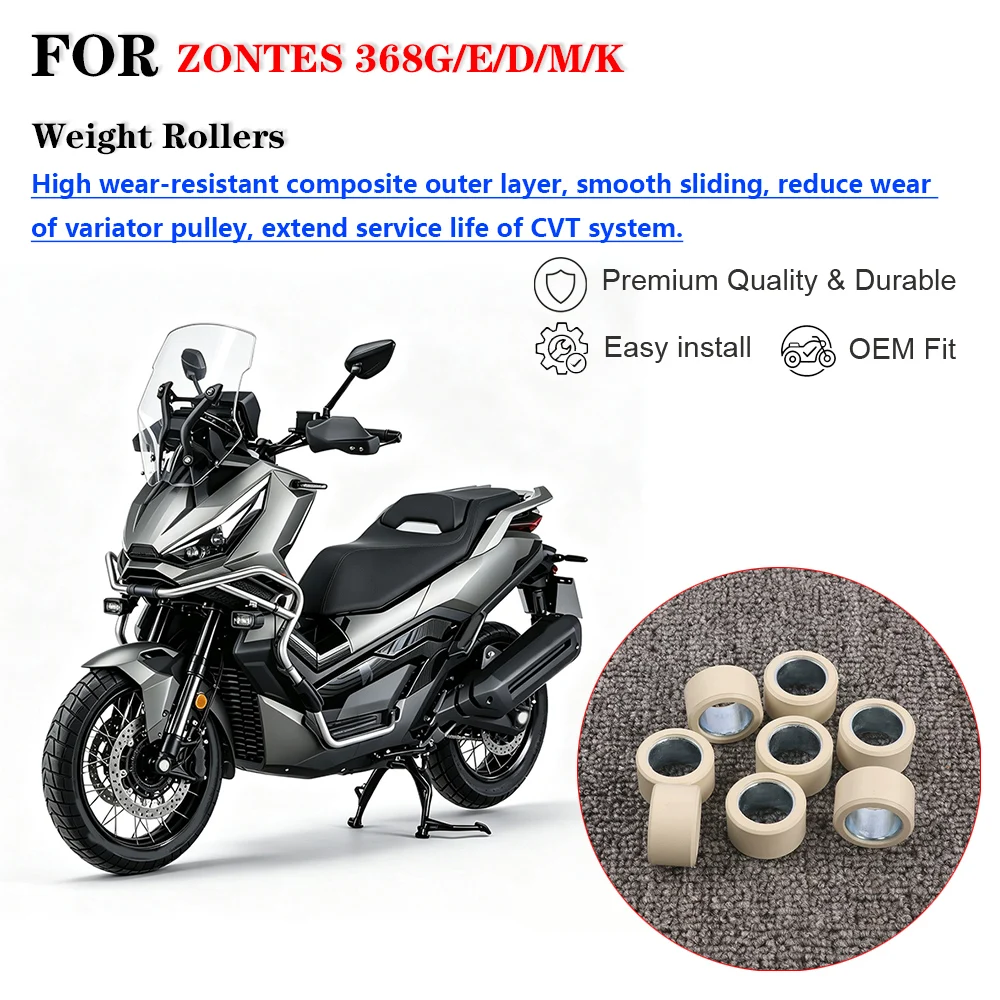 Motorcycle CVT Variator Centrifugal Roller Weights Slider Weight Rollers Replacement Parts For ZONTES 368G 368E 368D 368M 368K 3
