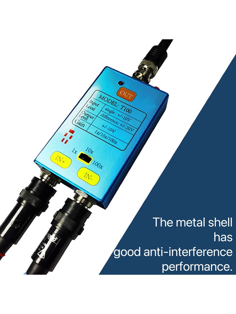 信号増幅器 1x/10x/100x 10M 帯域幅信号増幅器 電池駆動 メンテナンス担当者向け 電子エンジニア向け
