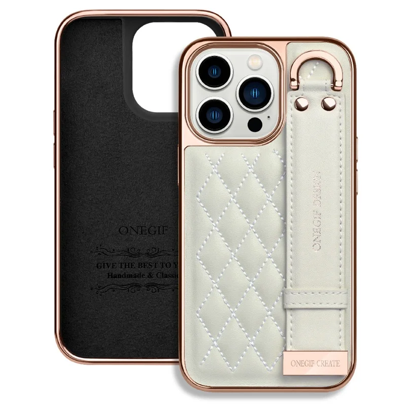 High Quality Leather iPhone Case with Bracket Wristband Suitable For 15 14 13 12 Pro Max IPhone 16 Pro Max PlusFull Phone Cover