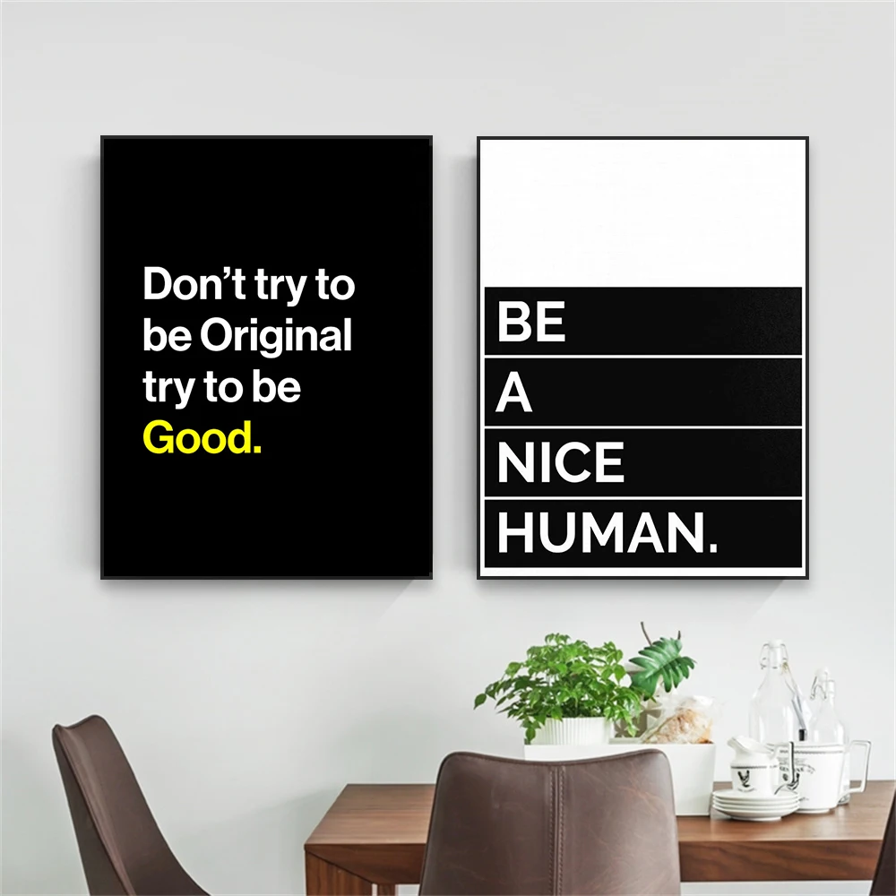 Black and White Art Poster Motivational Prints Large Canvas Poster Home Reading Room Canvas Painting Office Room Wall Art Decor