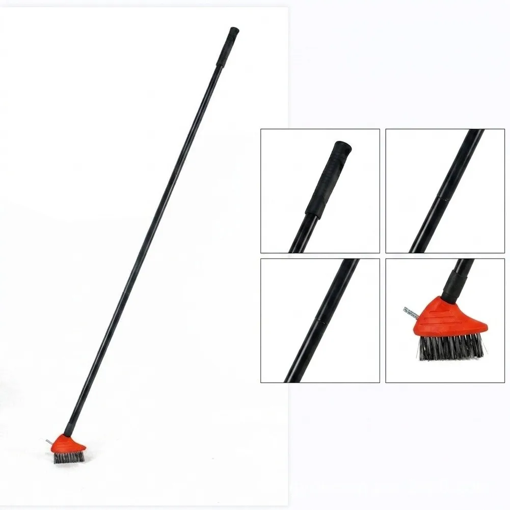 3 In 1 Weeding Wire Metal Brush Tools With Long Handle Concrete Scrub Deck Brush For Moss Garden Patio Pool