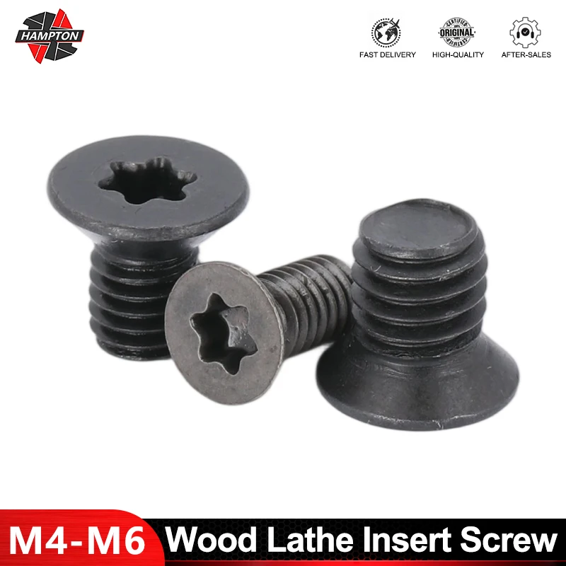 

Wood Lathe Turning Tool Carbide Insert Cutter Screw 10pcs M4x8.2 M5x8 M6x8 Lathe Tools