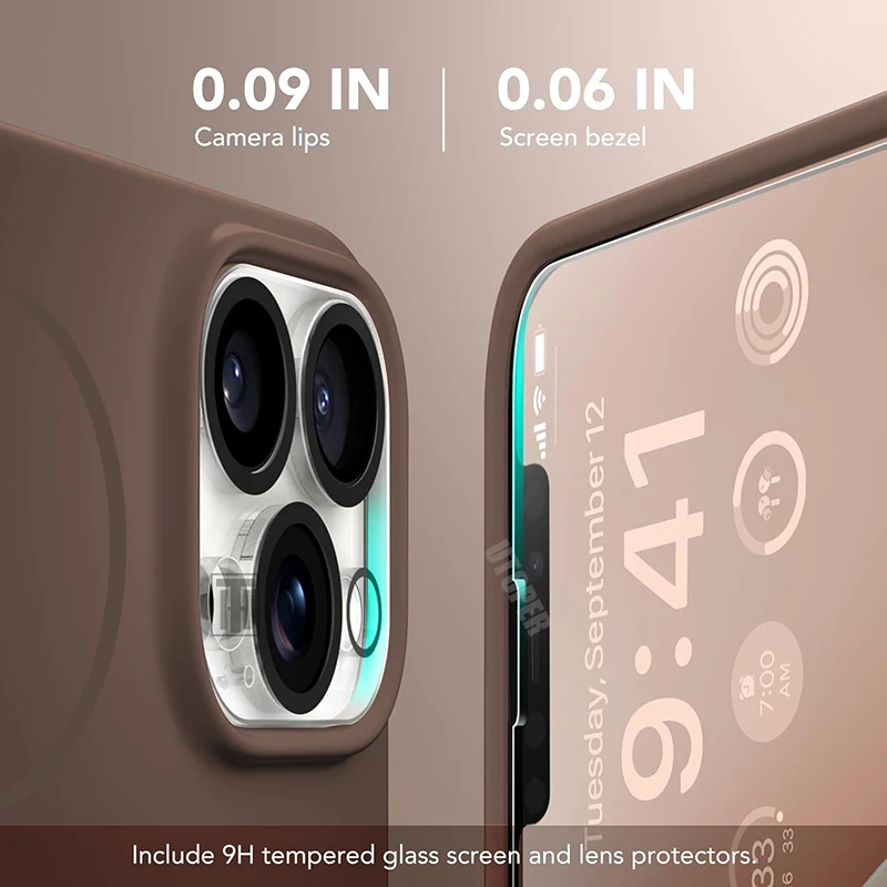 حافظة هاتف بنية حصرية جديدة لهاتف آيفون 17 16 15 14 11 12 13 Pro Max Plus غطاء مغناطيسي ناعم مقاوم للصدمات من السيليكون