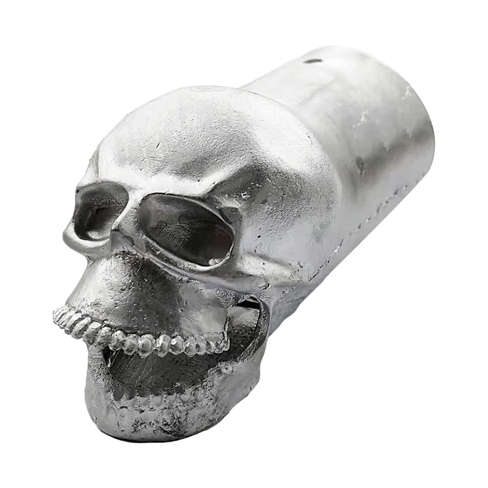 Motorcycle Skull Exhaust Tip Universal Motorbike Exhaust Pipe 5CM Solid Metal Skull Exhaust Pipe Halloween Decorations