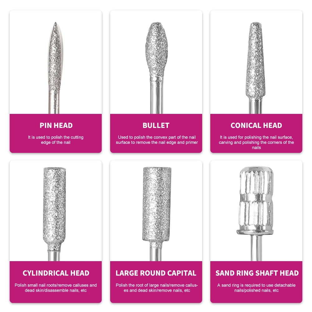 電気ネイルドリルファイルプロフェッショナル 45000RPM 充電式ポータブル電気ネイルファイルマシンキットアクリルジェルサロン & ホーム用