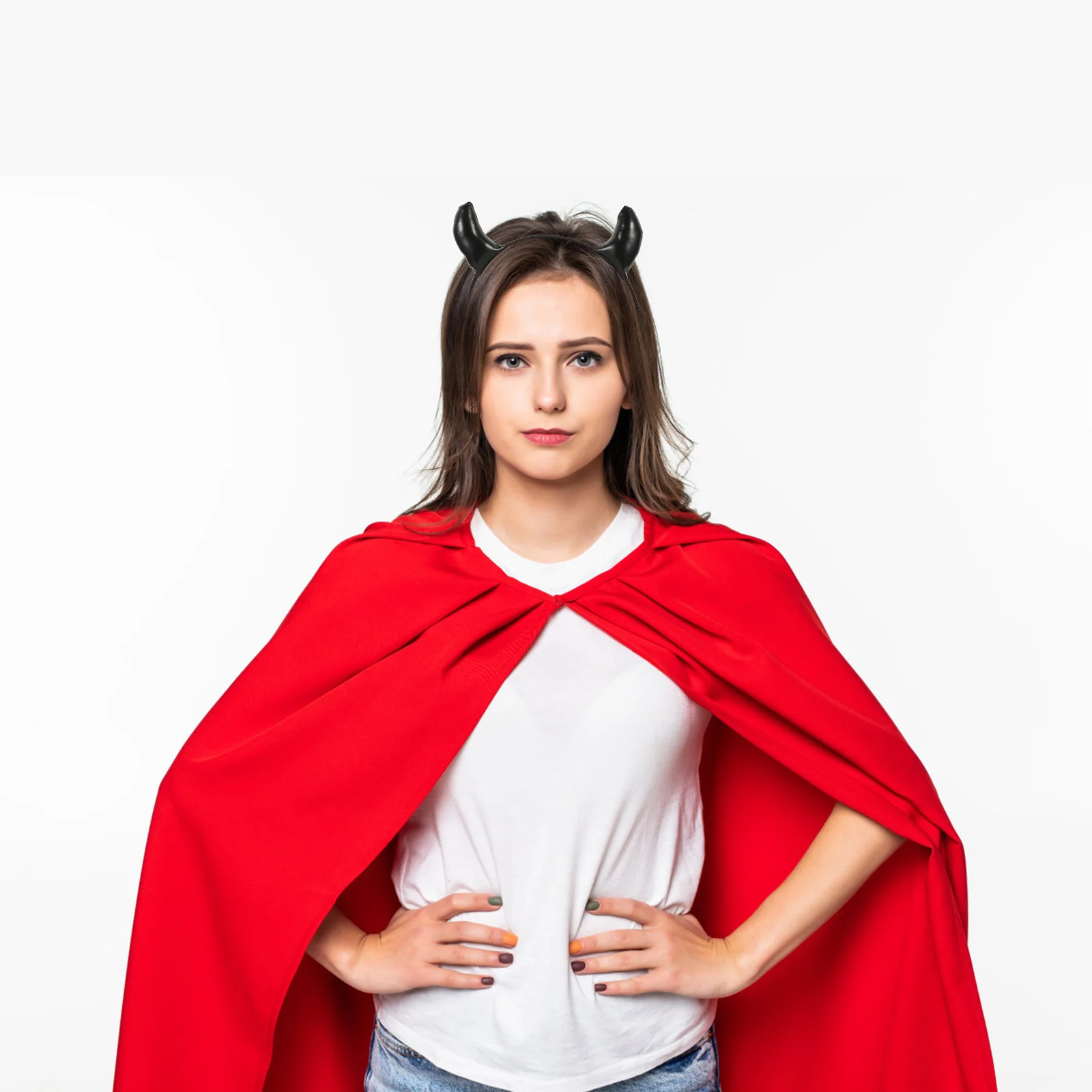 Halloween Devil Horn Headband Party Costume Accessory Lightweight Comfortable Headband for Carnival Cosplay Birthday Celebration