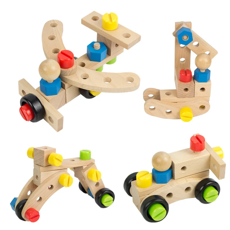 

DIY Multi-functional Assembly Nut Car Building Block Set for Kids Early Education Toys To Improve Focus and Hands-on Ability