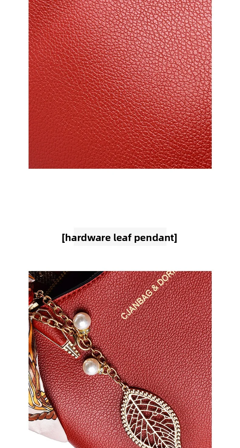 Umhängetasche, rote Hochzeitsgeschenktasche, elegante Handtasche für Damen, Schultertasche – Detail 6