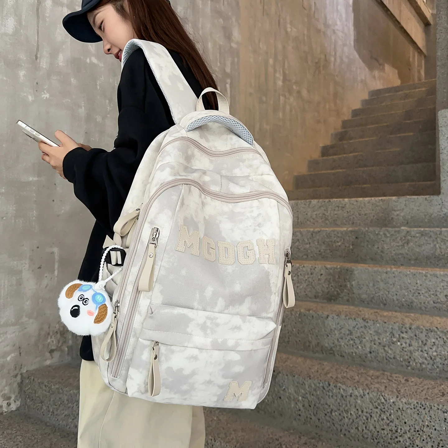 

New large-capacity tie-dye backpack women's leisure student schoolbag computer bag