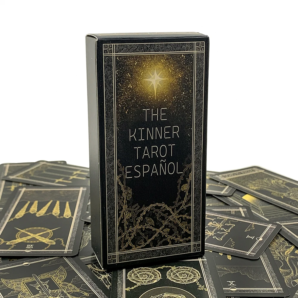 The Kinner Tarot Deck 78pcs Cards Spanish Edition Predictive Divination Board Game,Holiday Game Family Gathering Game Cards