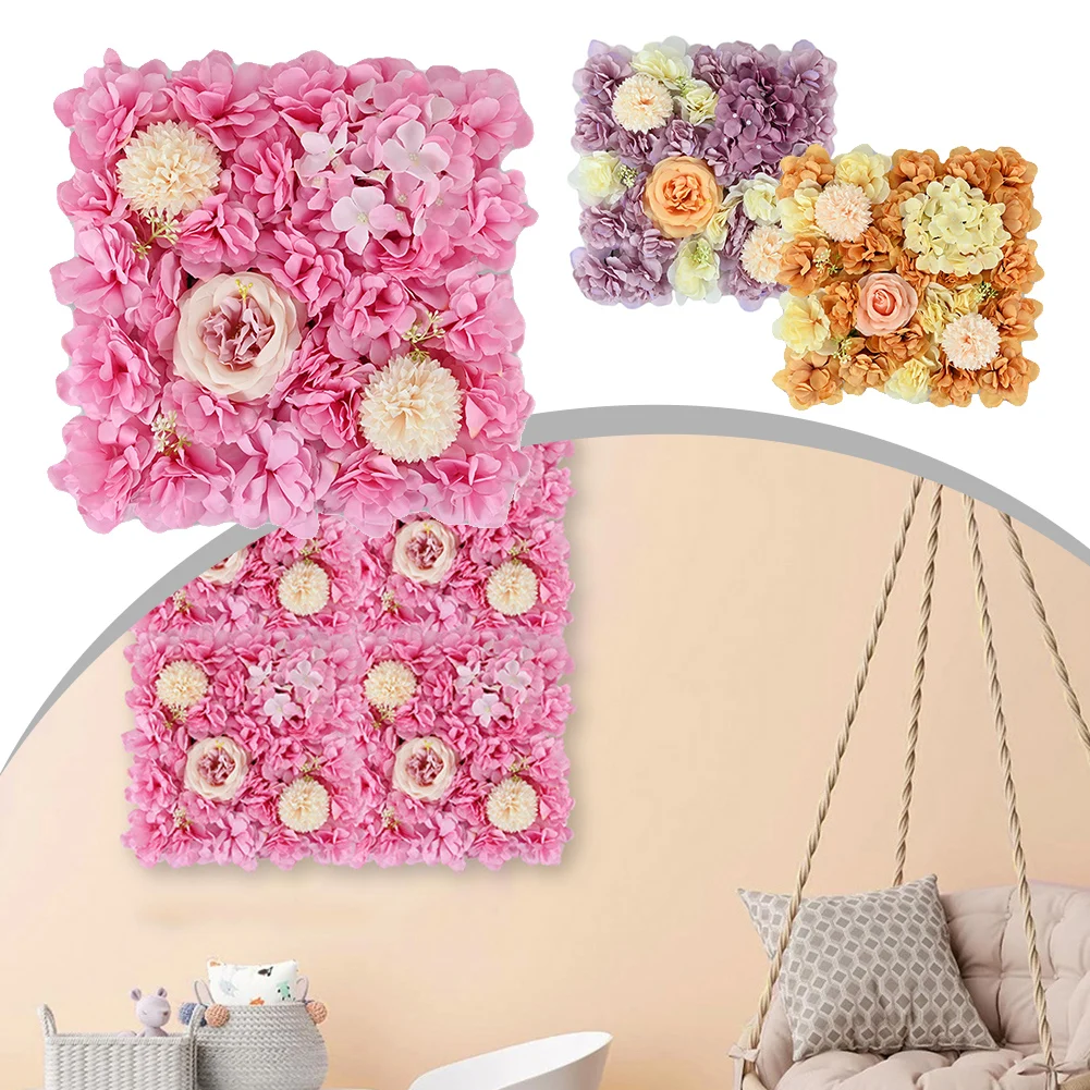 1pc künstliche Blumen Wand paneel 3d Blume Hintergrund Faux Rosen für Wand party Hochzeit Braut dusche Outdoor-Dekoration