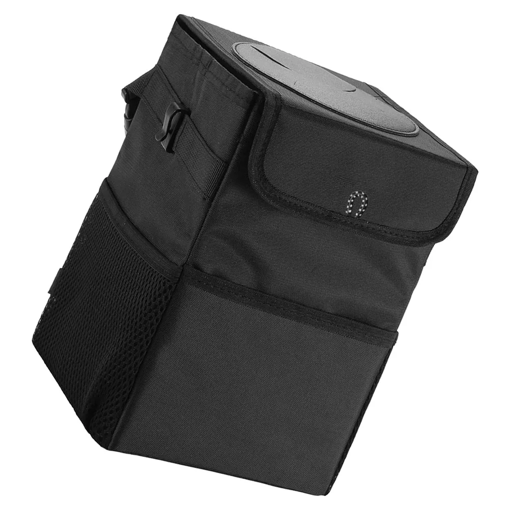 

Car Trash Can Foldable Small Portable Auto Garbage Bin with Lid Back Seat Storage Organizer for Camping Road Trips Car Trash Bag
