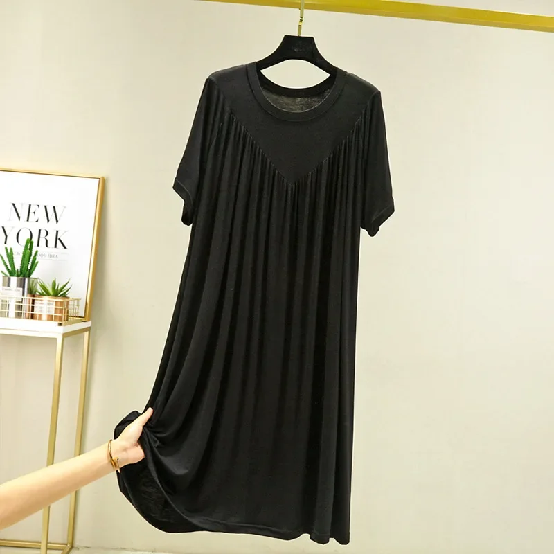 Casual Large Size Modal Cotton Nightgowns Women Loose Long Sleeve Female Spring Autumn Home Dresses nightwears for ladies