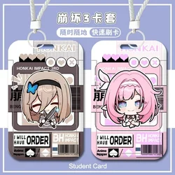 Anime Honkai Impact 3rd Q Expression Business Card Holder Retractable Credit Card Holders Bank ID Holders Bus Card Cover Cases