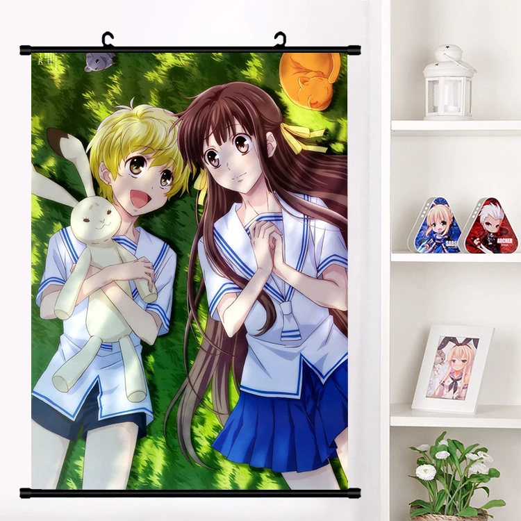 Anime Scroll Fruits Basket Poster Canvas Honda Tooru Hanging Soma Kyo Painting Soma Yuki Print Wall Art Picture Home Decoration