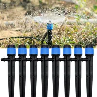 30pcs Adjustable 360° Sprinkler Nozzles for Garden and Greenhouse Watering - 4/7mm Hose Connectors and Accessories