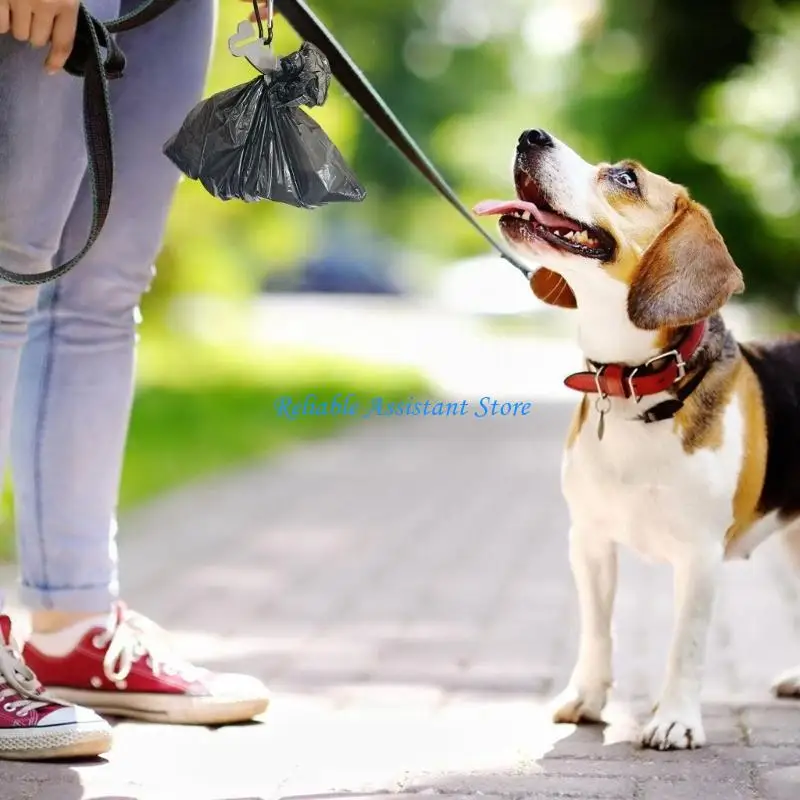 N58C Manos libremente Bolsa caca Soporte metal Clip Secure Bag Bag Accessory para fácil caminata perros varios