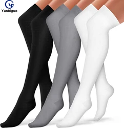 Compression Socks (1 Pairs) Knee High Compression Sock for Women & Men Stockings for Running, Cycling,Athletic Socks