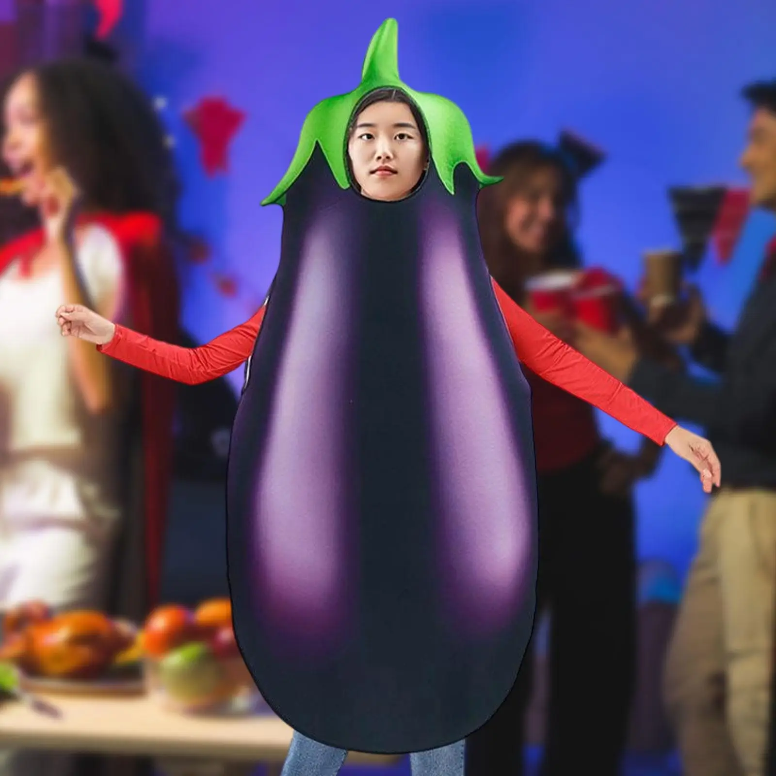 

Костюм баклажана на Хэллоуин, очаровательный комбинезон из баклажанов для выступления на сцене