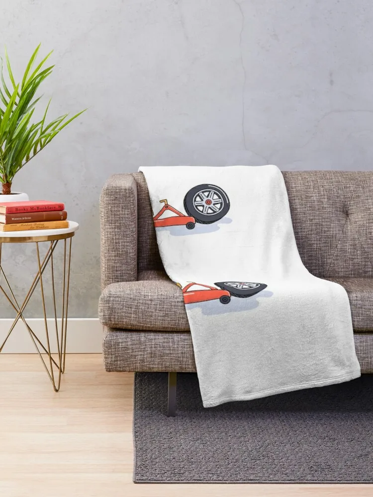 car jack with a spare tire Throw Blanket Decorative Throw Summer Beddings Blankets