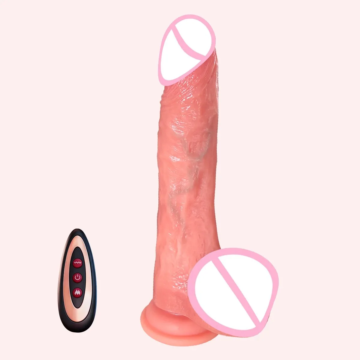 10 Stretching And 10 Vibration Modes Remote Control Liquid Silicone Strong Suction Cup G-spot Stimulation Adult Women Sex Toys