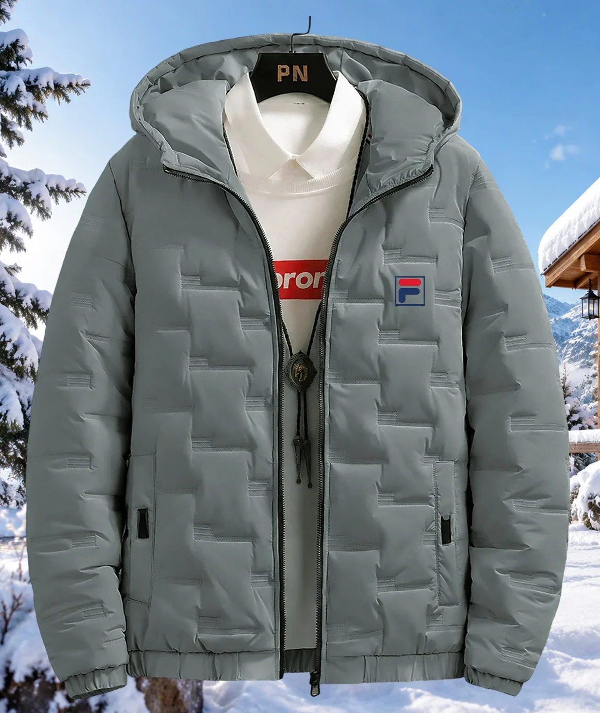Men's Thickened Cotton Jacket Winter Anti-Cold Outerwear Hooded Warmth Trendy Top Coat Youth Standard Fit Long Sleeve Zipper