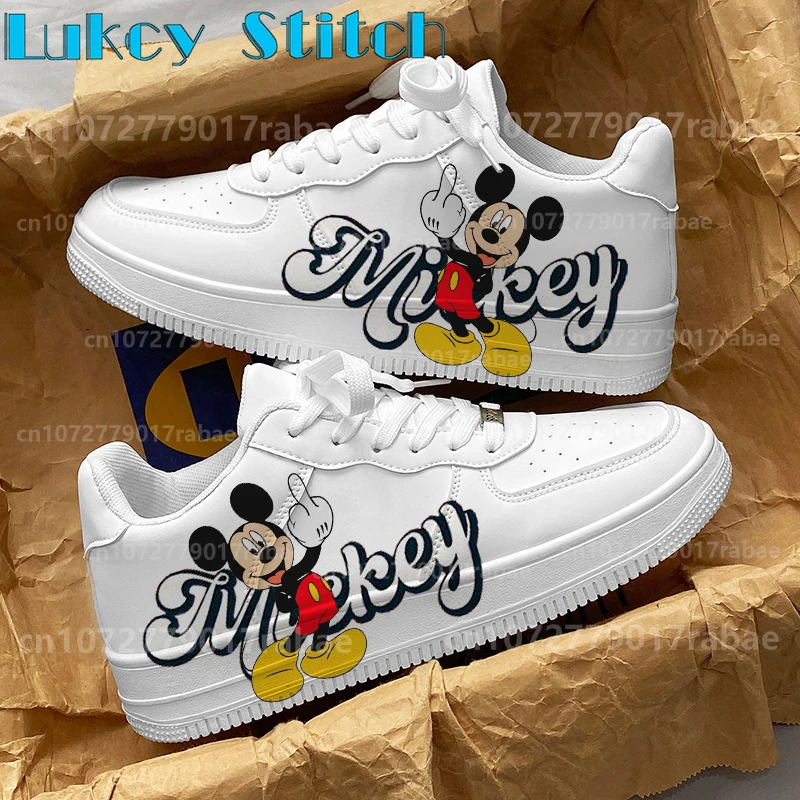 

2025 Hot Sale mickey mouse cartoon sneakers Versatile Couples Cartoon Board Shoes Cute Four Seasons Breathable Leisure Shoes