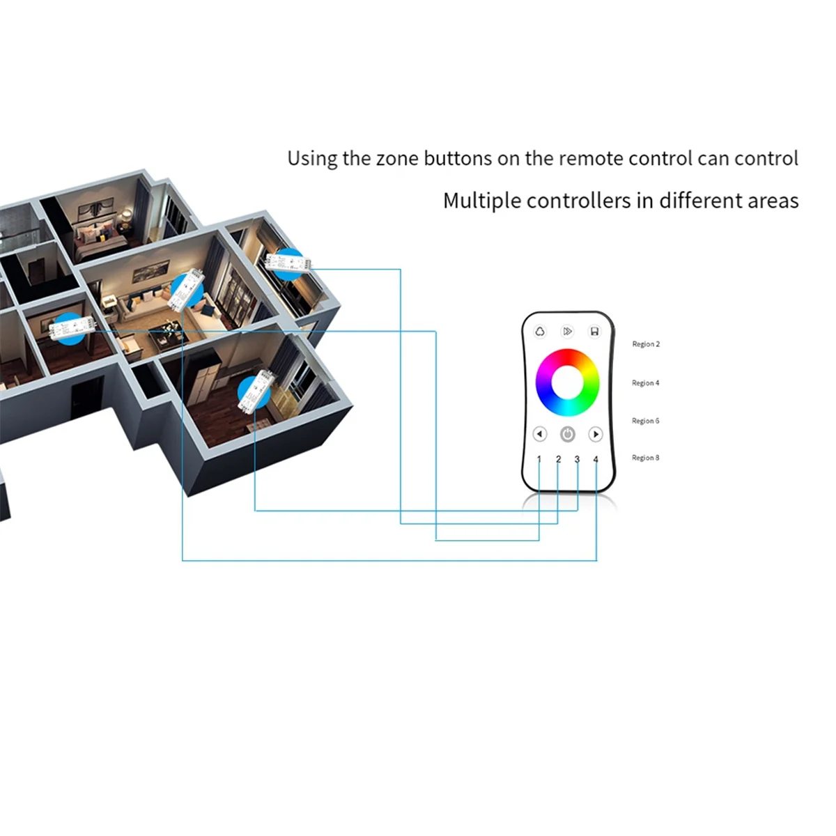 

New 3C-LED Controller 3-Channel V3 2.4G DC12-24V Stepless Dimming Remote Control Light CCT LED Light Strip Controller