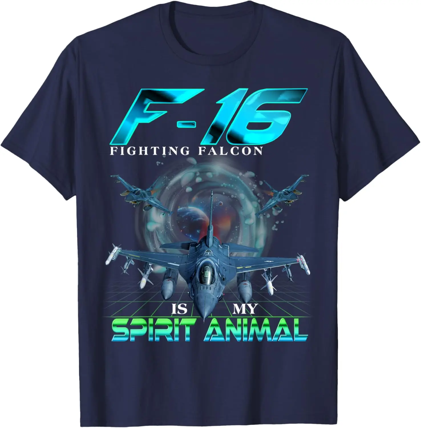 F-16 Fighting Falcon Is My Spirit Animal T-Shirt Short Sleeve Casual 100% Cotton Shirt