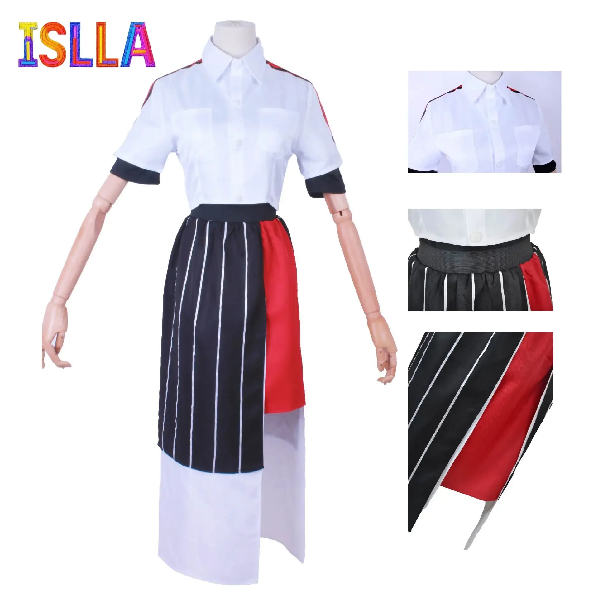 Anime Agent of Time Qiao Ling Time Agent Shirt T-shirt Anime Cosplay Costume Half-length Skirt Blouse Fashion Commuter Outfit