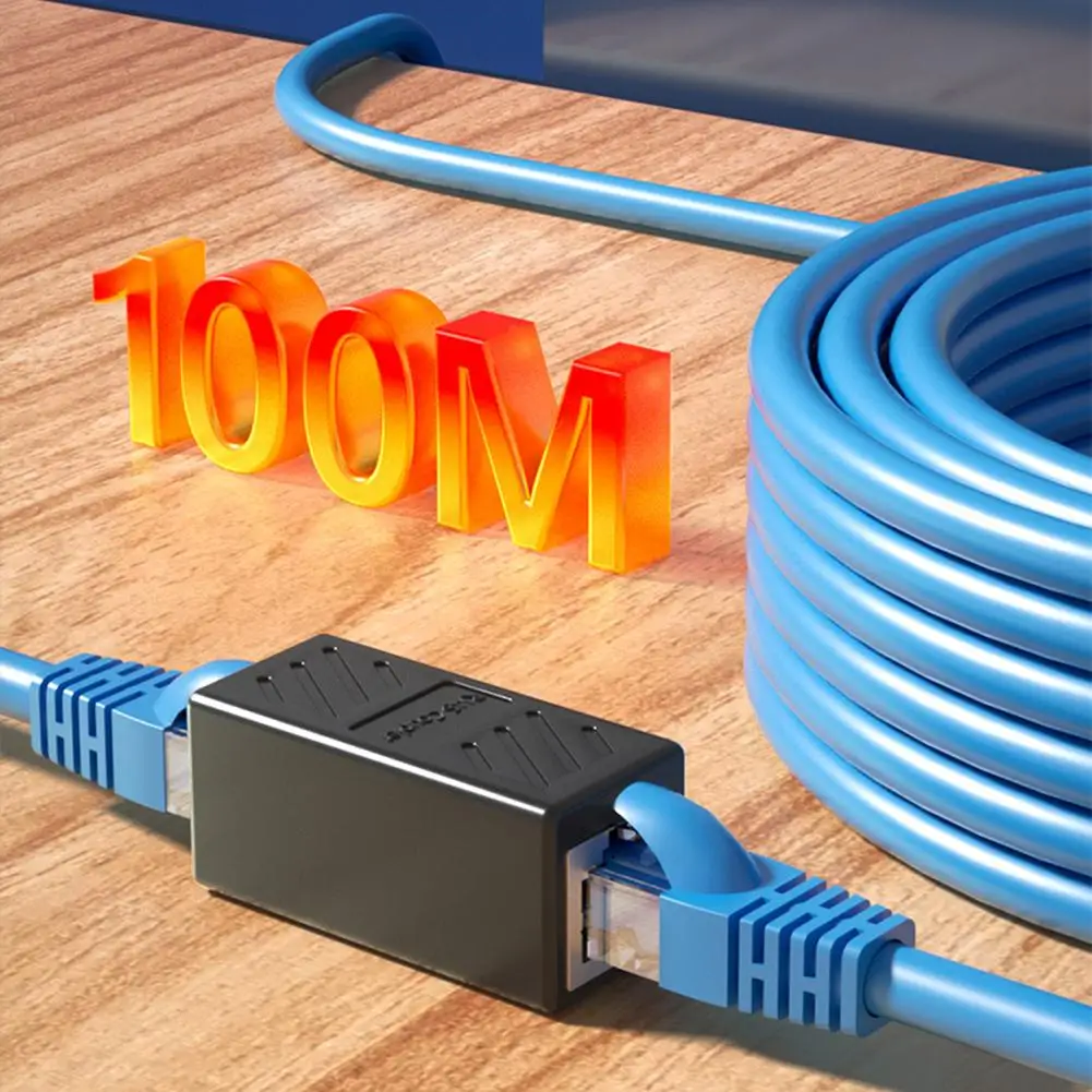 RJ45 Network Cable Coupler Gigabit Extension Adapter Female to Female LAN High Speed Stable Signal Network Line Extender
