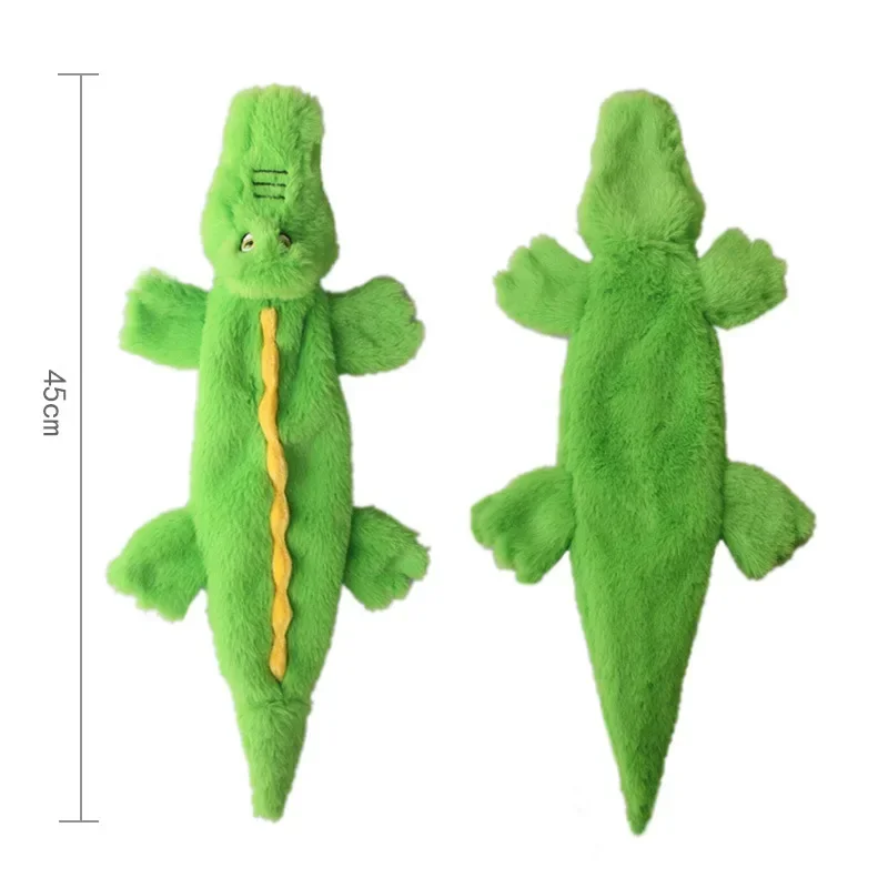 New Crocodile Soft Shell Plush Dog Toys Outdoor Play Interactive Squeaky Dogs Toy Sounder Sounding Paper Chew Tooth Toy