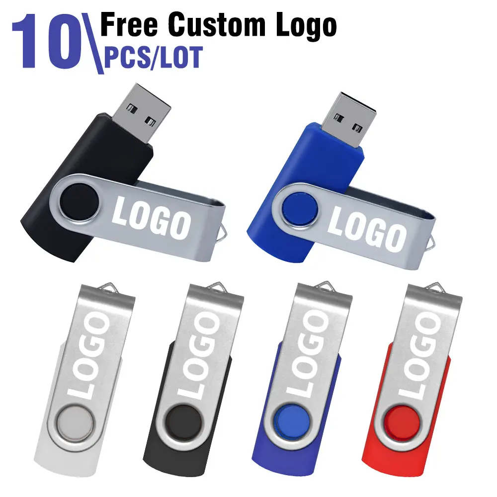 

10Pcs/lot USB 2.0 Flash Drive 128MB 256MB 512MB 1GB 2GB 4GB Pen Drive 8GB 16GB 32GB USB Stick 64GB Memory Flash Disk Free Logo