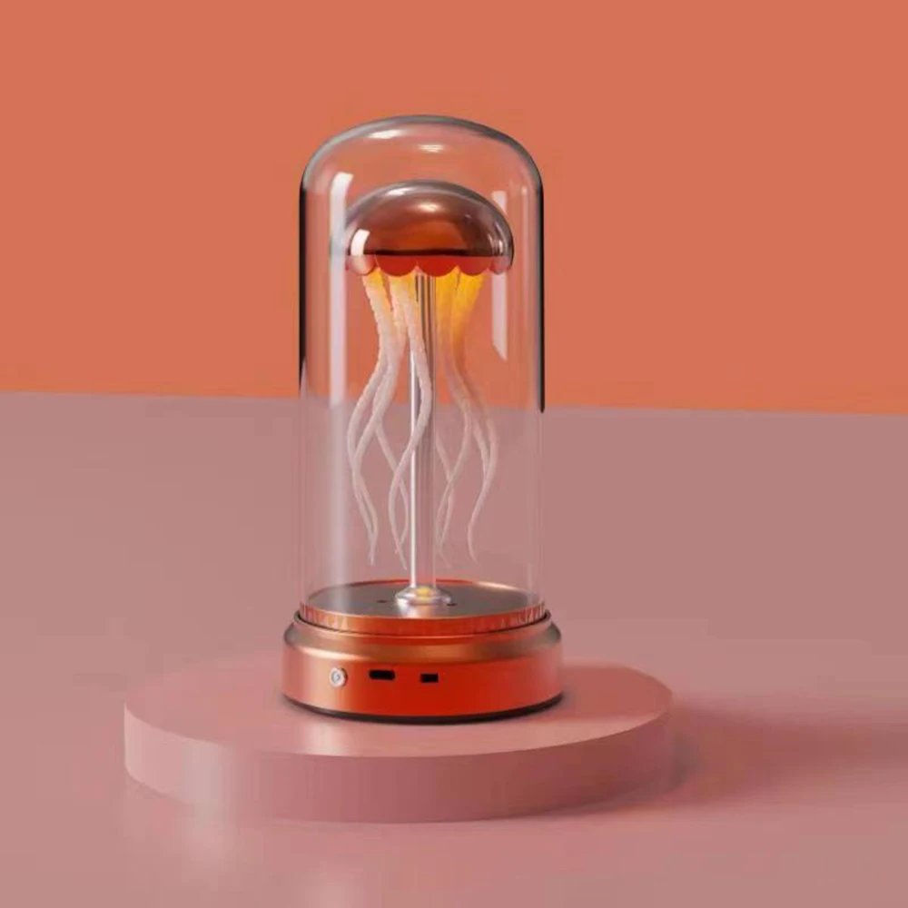 Jellyfish Lamp with Bluetooth for Room Decoration, RGB Mood Light, Type-C Charging, Music Box, Novelty