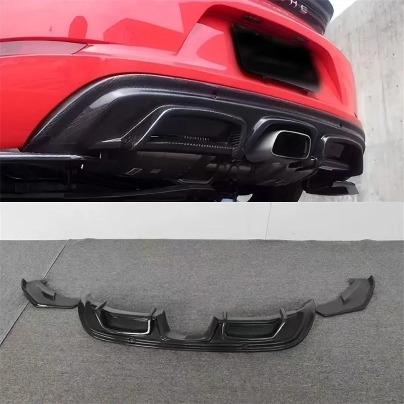 

Для Porsche Cayenne Boxster 718, задний бампер из настоящего углеродного волокна, диффузор для губ Baojiao, сплиттеры, спойлер, аксессуары, комплект кузова