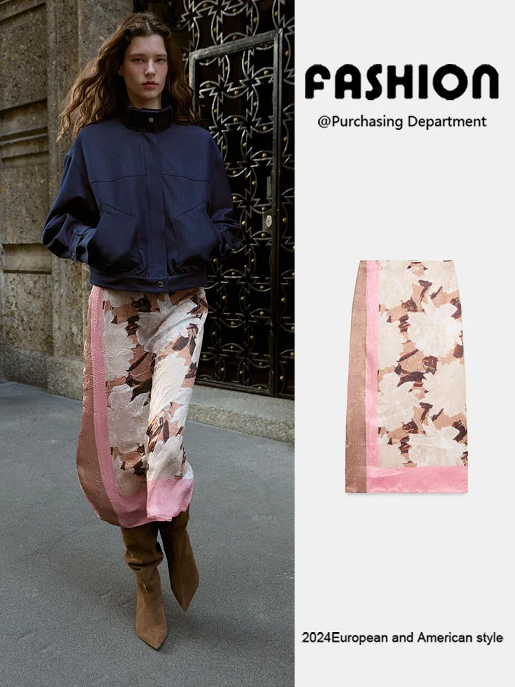 

Autumn New Arrival Women's Faionable Printed Pleated Effect Skirt Ethnic Stage Costume Durable Material Quali Crtsmanip