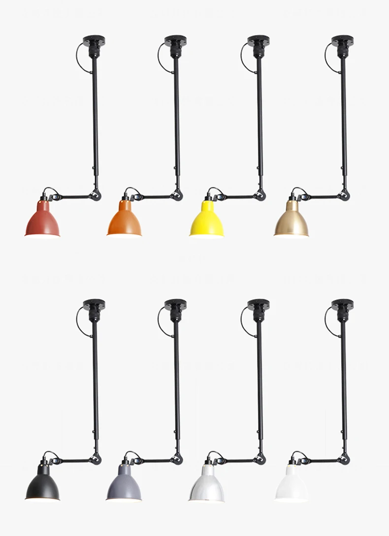 American Retro Chandelier Length Adjustable Colorful