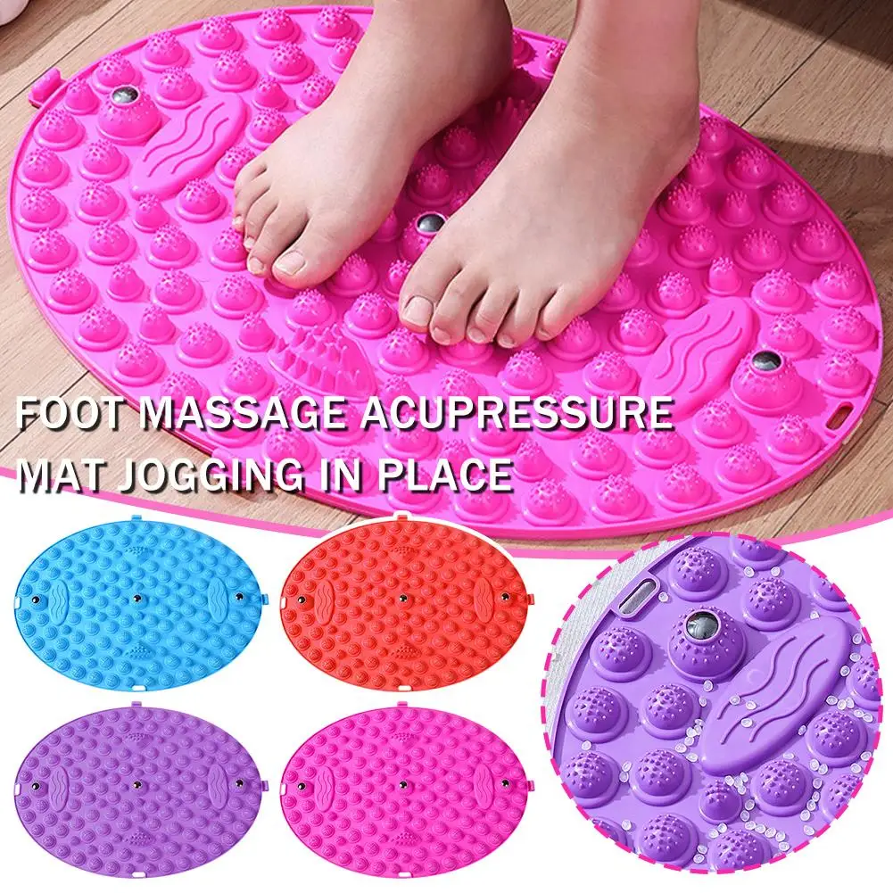 Foot Yoga Massage Acupressure Board Mat Muscle Relaxation Round Exercise Mat Fitness Foot Training Acupuncture Physiotherapy