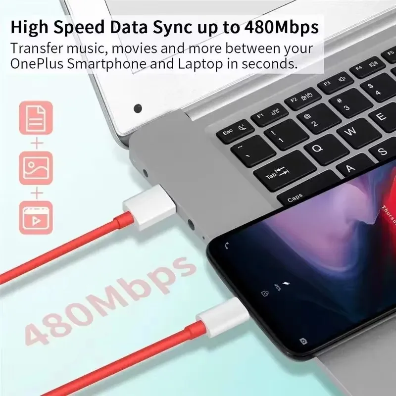120W Super Fast Charge Type C USB Cable For OnePlus 9 10 Pro 11 12 13 15 Nord 2 3 4 5 N200 N300 OPPO Realme Rapid Charging Cable