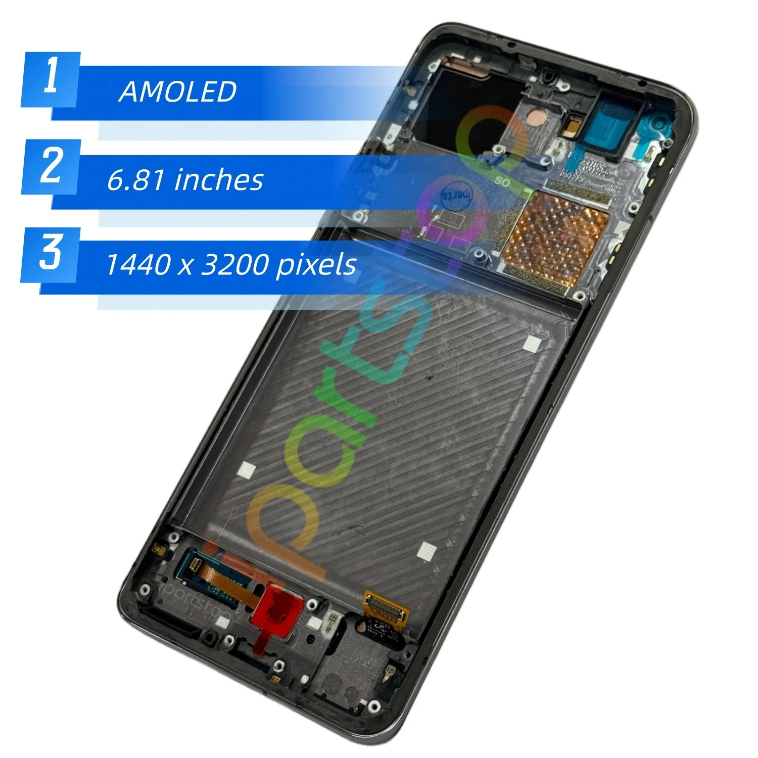iParts Replacement Display for Xiaomi Mi 11 Ultra 5G M2102K1G M2102K1C 120Hz AMOLED Touch Screen with Frame Assembly OEM Tested