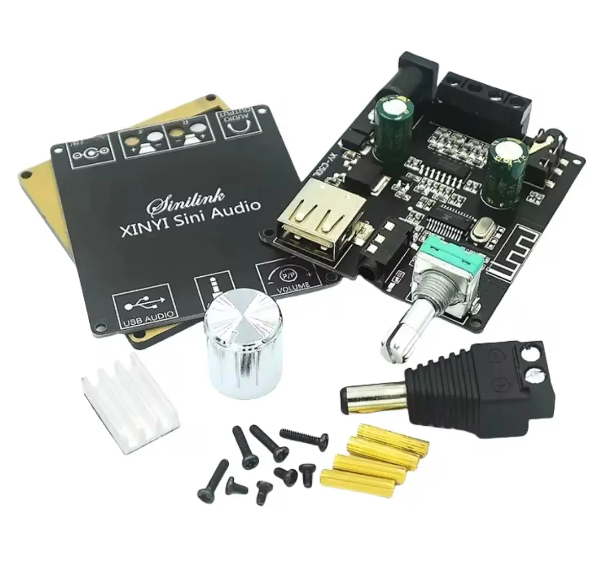 XINYI Sini Audio stereo Bluetooth digital amplifier board 50W dual channel 360 degree infinite tuning