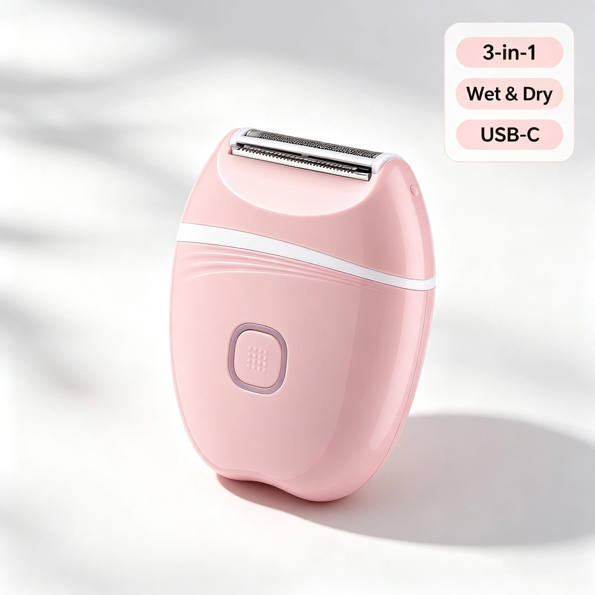 Electric Razor for Women, 3-in-1 Lady Shaver Bikini Trimmer, Cordless Wet & Dry Body Hair Remover for Legs Underarm Face