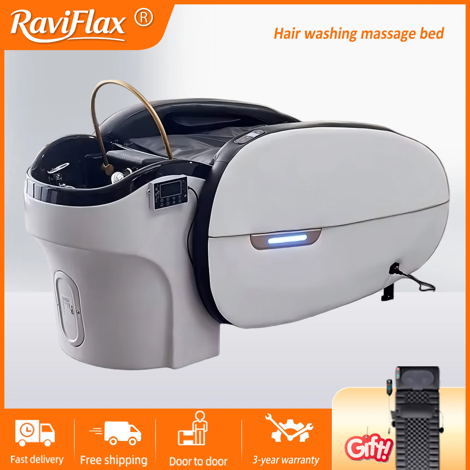 Intelligent Electric Adjustment Hair Washing Massage Bed Multifunctional Relax Rest Recliner Bed Comfortable Sitting Lying Beaut