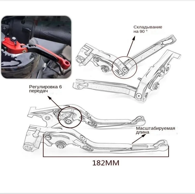 For Yamaha XVS950 Bolt R-Spec 2014 2015 2016 2017 2018 Motorcycle Grips Handlebar Brake Clutch Levers Accessories