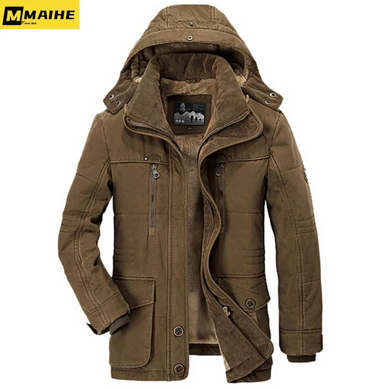 New Minus 40 Degrees Winter Jacket Men Thicken Warm Cotton-Padded Jackets Men\'s Hooded Windbreaker Parka Plus Size 5XL 6XL Coats