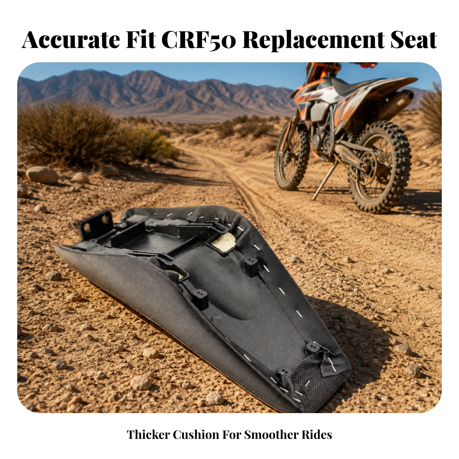 CRF50 Seat Cushion Shock Absorbing XR50 Motorcycle Seat Thick Padded Motorcycle Cushion Soft Comfortable for Dirt Bike Riders - view 4