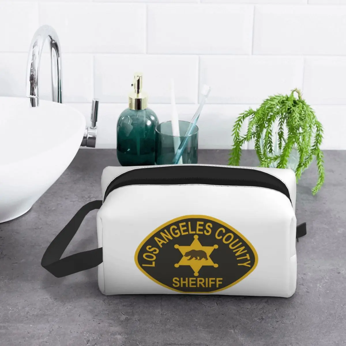 

Лос-Анджелес, округ, отдел шерифа, косметичка-органайзер для хранения, комплект Dopp, косметичка для туалетных принадлежностей для женщин, пенал