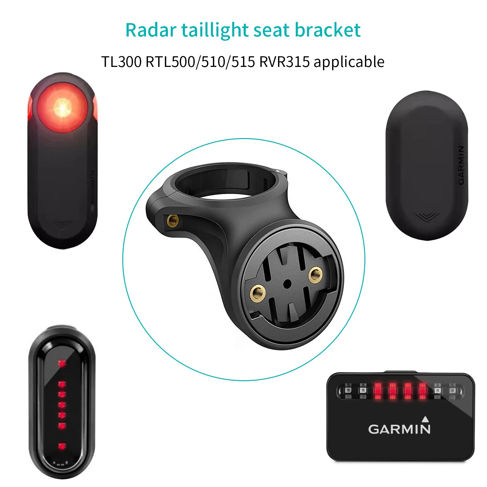 دراجة مصباح جبل الدراجة Seatpost قوس الضوء الخلفي Seatpost حامل ل Garmin Varia الرادار الرؤية الخلفية RVR315 RTL510 515 500