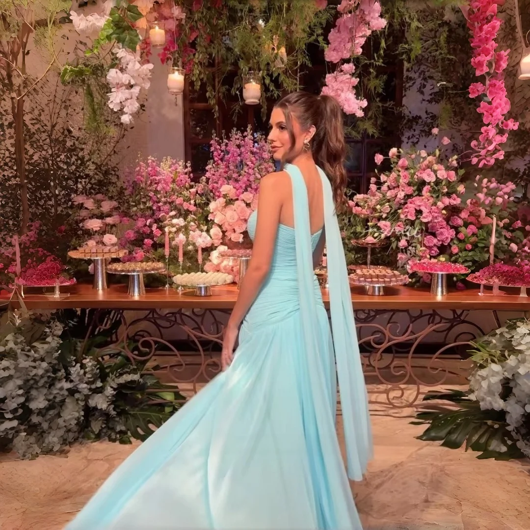 Chiffon Ärmellose Ballkleider 2026 Sweetheart Meerjungfrau Abendkleid Lange Roben Robe De Soirée Maßanfertigung ﻿ – Detail 9